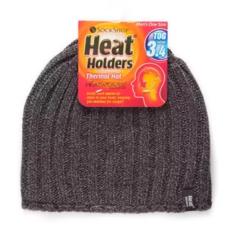 Mens Heat Holder Hat Charcoal
