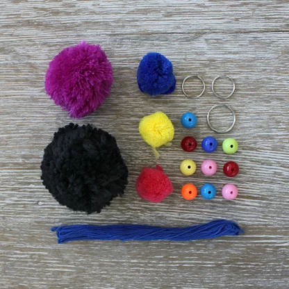 Pom Pom Key Rings unboxed