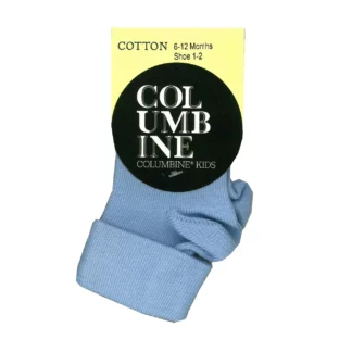 308 Turn Over Top Cotton Sock Blue