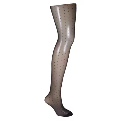 Fine Spot Pantihose Black