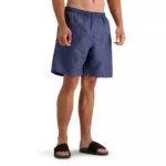 mens fundamental aop awning swim short DDenim front