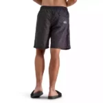 mens fundamental aop awning swim short ebony back