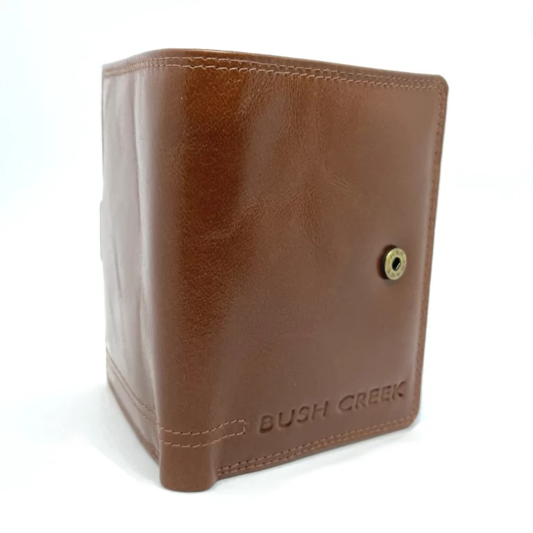 Mens Upright Wallet with Tab Tan 4