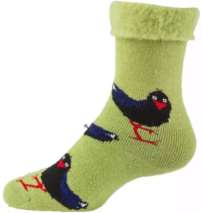 pukeko bed socks emerald