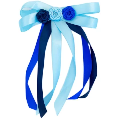 Barrette Ribbon Flower Blue