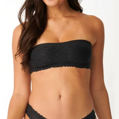 Lace Strapless Crop sloggi Zero Feel Bandeau Bra Black 2