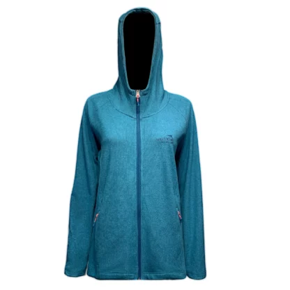 Womens Micro Fleece Hoodie Turquoise 1