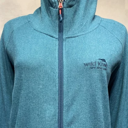 Womens Micro Fleece Hoodie Turquoise 2