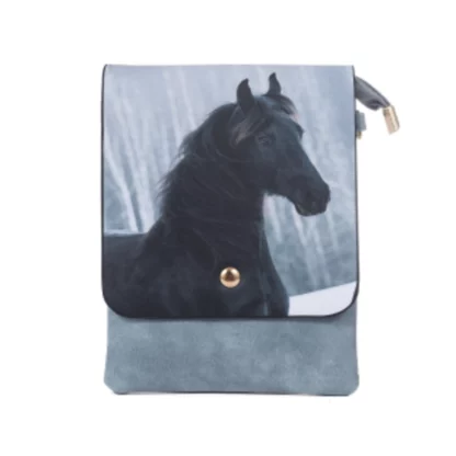 BCT446 Black Stallion Flap Bag