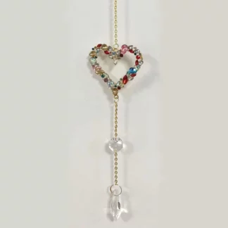 BLC072 Multi Colour Crystal Heart