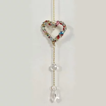 BLC072 Multi Colour Crystal Heart