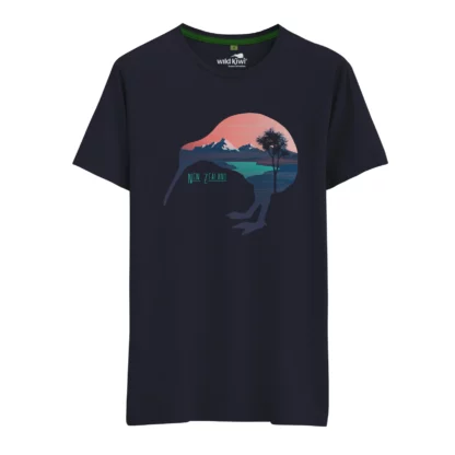 Kiwi Mountains Tee Dark Blue