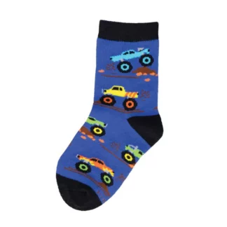 Monster Trucks Blue Sock