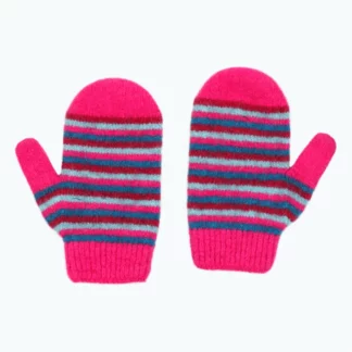 NX708 Striped Mittens Peony