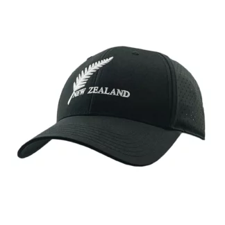 Silver Fern Cap Black