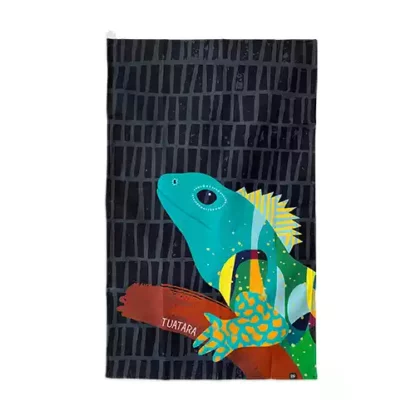 Tea Towel Bold & Bright Tuatara