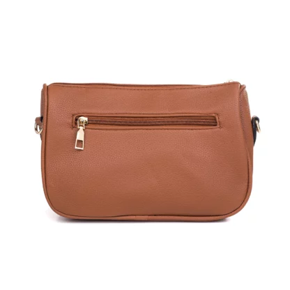 b6110 Caramel Crossbody:Shoulder Bag with Wide Strap 2