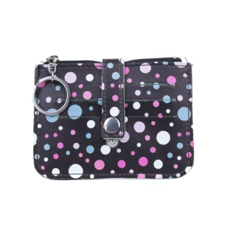 bc1345 Black Dotted Coin Purse with Cardholder