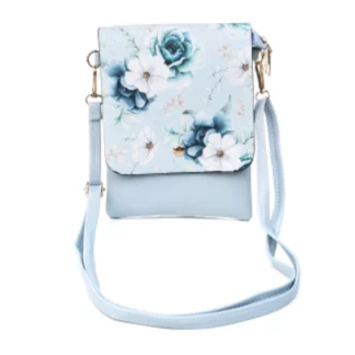 bct598 Blue Flowers Flap Bag