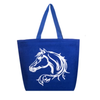 bs776RB Horse Tote Bag Blue